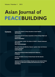 asian journal of peace building
